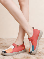 Обувки едно кацане с Плетена Горна Част и Дебела Подметка