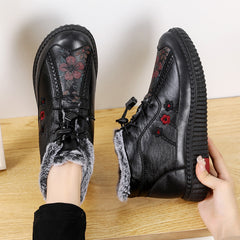 🔥🔥Ръчно изработени италиански дамски боти до глезена от естествена кожа, неплъзгащи се