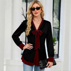 🔥【S-5XL】Ново дамско топло горнище в стил "две-в-едно"