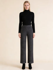 Топли Кашмирени Панталони с Широк Крой до Глезен