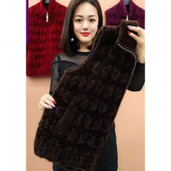 Зимна топла плюшена жилетка