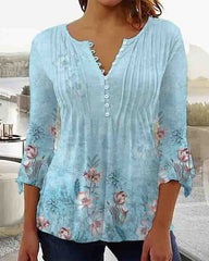 Нов дамски топ с дълъг ръкав и щампа от 2026 г., удобен и стилен