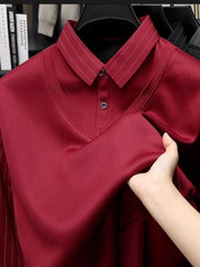 Мъжки Псевдо-Двуделен Плетен Пуловер с Яке и Подплата