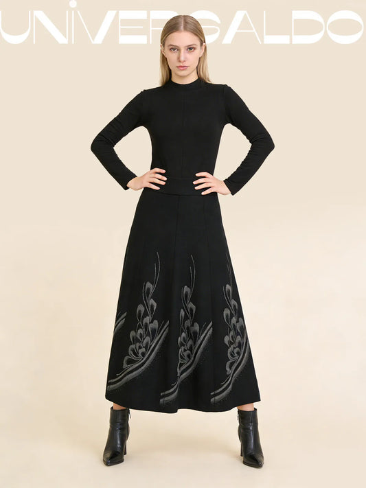 Дамска вълнена пола за есен и зима