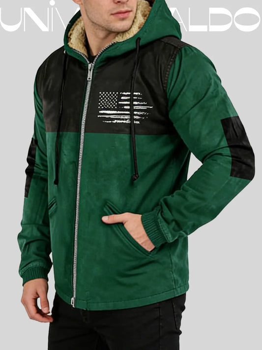 👨‍💻🧥✨【S-5XL】🔥Ново мъжко ретро яке с цип, 3D дигитален печат.