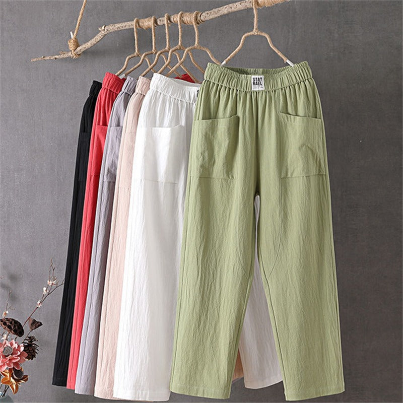 【горещи продажби】2026 Дамски панталони с широки крачоли Удобни ежедневни панталони