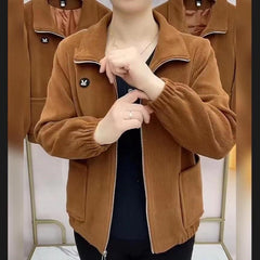 【⚡горещи продажби】🍂【45-95 кг】Ново широко кадифено сако