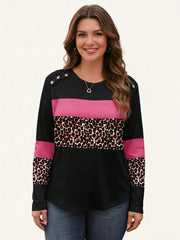 Тениска с Копчета на Рамото и Принт на Ивици