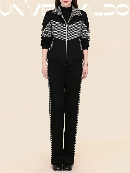 💖✨【най-продавани】Дамски нов моден и стилен топъл палто и панталони, комплект от две части [палто + панталони]