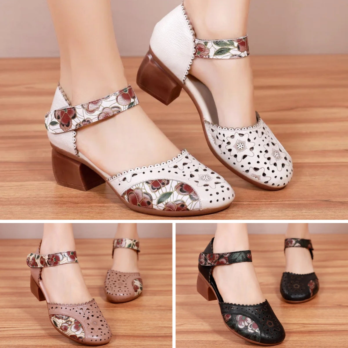 🔥🔥Нови дамски сандали на висок ток от мека кожа