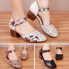 🔥🔥Нови дамски сандали на висок ток от мека кожа