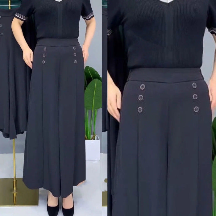 🔥💖【M-5XL】Пролетно-лятна дамска пола с висока талия и широки крачоли за 2026 г.