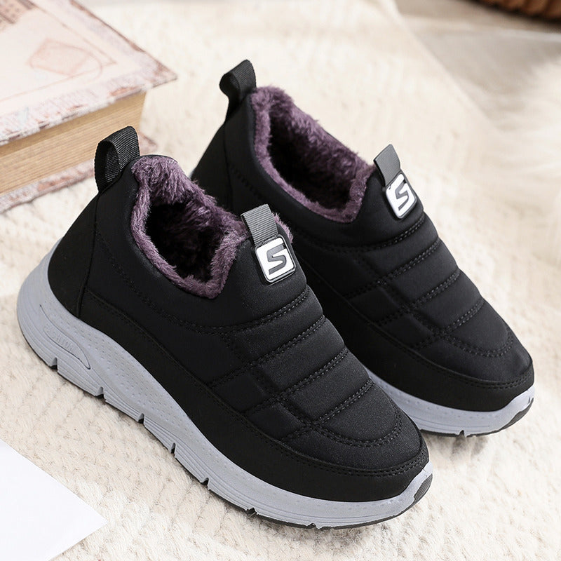 ✨👟【50% ОТСТЪПКА】Водоустойчиви, неплъзгащи се, удебелени памучни обувки, обувки за сняг, обувки за сняг