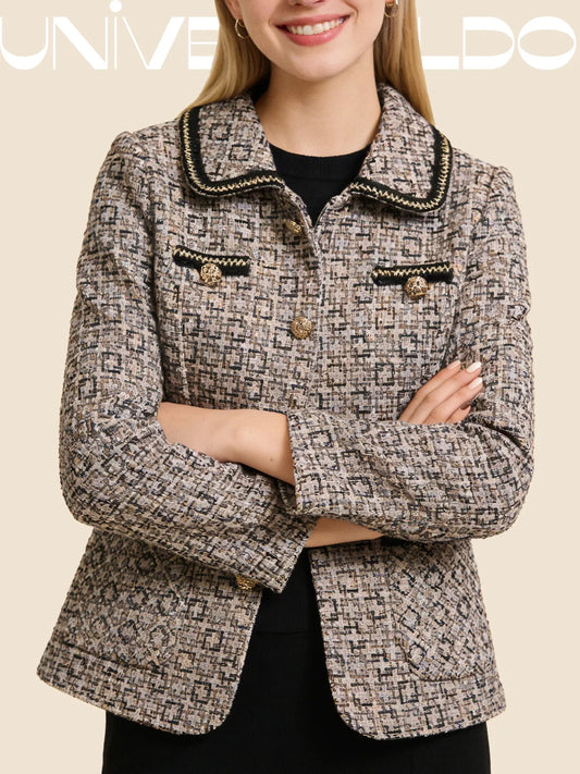 💖💥【M-4XL】Ново модерно дамско вълнено яке с ревер в стил есен и зима