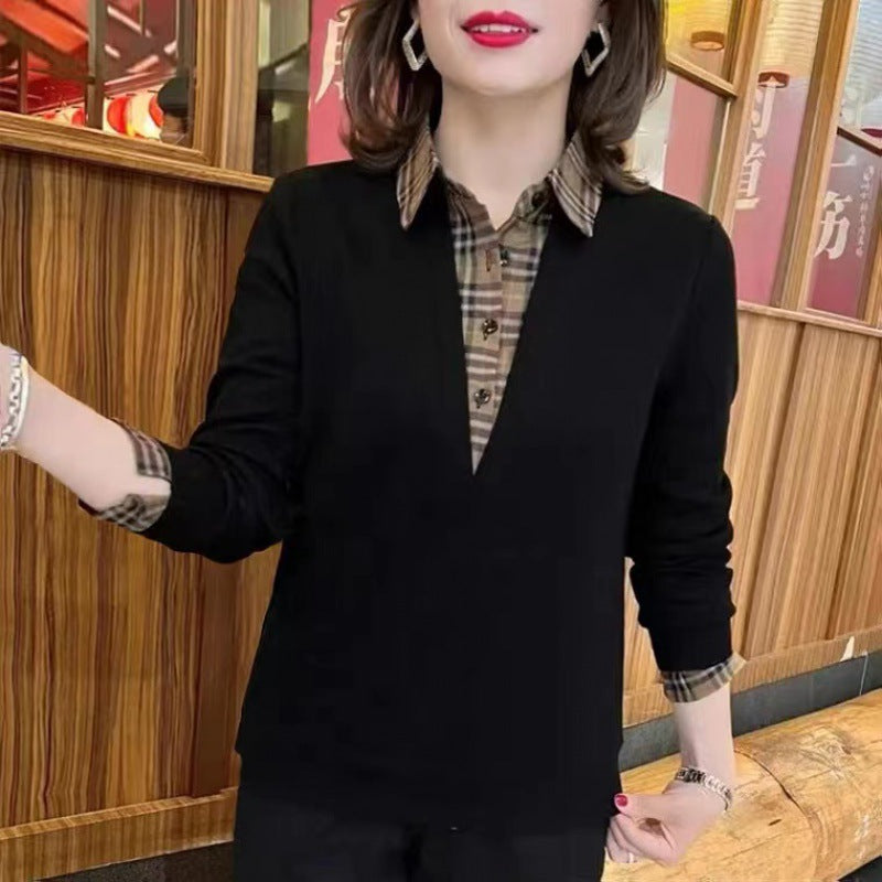 🔥❤️【50-100kg】Нова есенна дамска риза с карирана яка