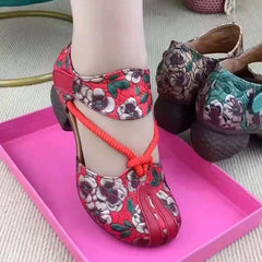 Етнически Сандали с Принт и Мека Подметка