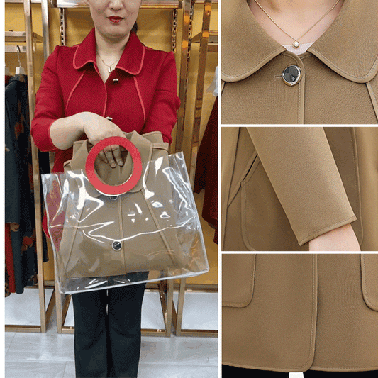 【M-4XL】Ново модно едноцветно палто с ревер