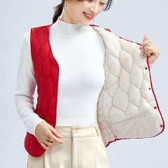 🔥Дамски елек с мека и топла подплата, идеален за зимата, с вътрешна поларена подплата за уютна топлина!