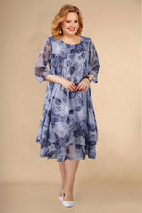 Нова рокля от шифон с щампа