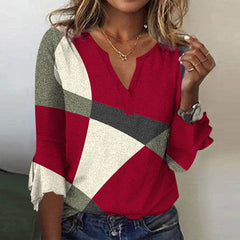 🍂Нов дамски топ с щампа и дълъг ръкав