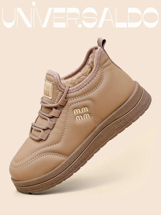 Водоустойчиви Зимни Ботуши от Кожа Без Връзки