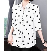 🎀 【【M-5XL】Елегантна модна дамска риза на точки