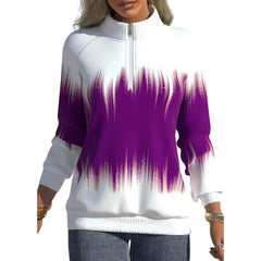 😍 50% ОТСТЪПКА 💜【S-5XL】Нов дамски суитшърт с висока яка и градиентен цвят