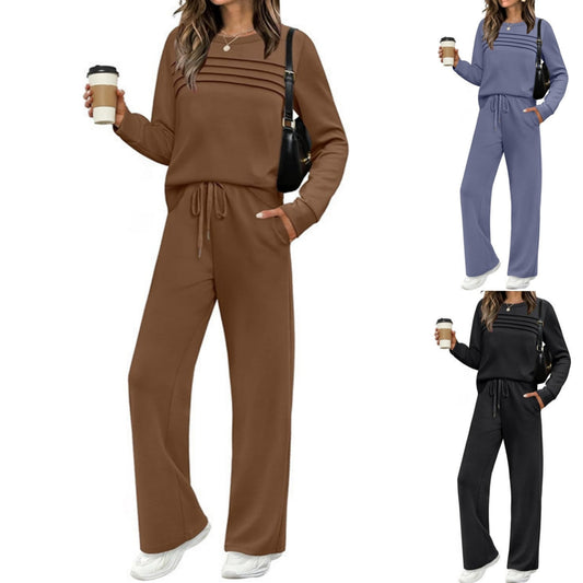 ✨🎉【50% отстъпка🔥】【40-100 кг】Комплект спортно облекло за жени: суичър с качулка + панталон