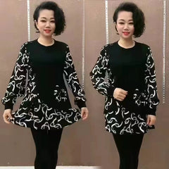 🔥Специална оферта за ограничено време🔥✨🍁Топ с есенен щампа (M-6XL)