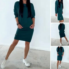 🔥50% ОТСТЪПКА🔥[S-3XL]🎁Нова дамска вталена памучна рокля