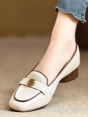 Винтидж Обувки От Мека Кожа С Дебел Ток