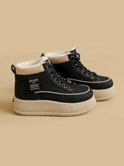 Топли Високи Снежни Ботуши С Дебела Подметка и Подплата