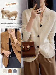 【S-2XL】Стилна ретро френска жилетка от кашмир