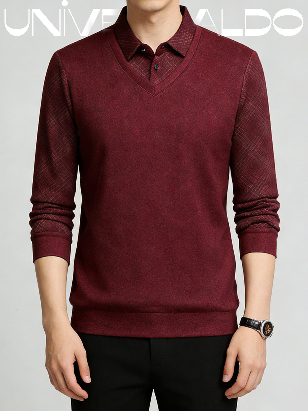 Псевдо-Двуделна Поло Риза с Яке и Подплата