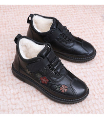 👞Нови дамски зимни памучни обувки, удебелен полар, неплъзгащи се и топли, подходящи за хора на средна и по-възрастна възраст.