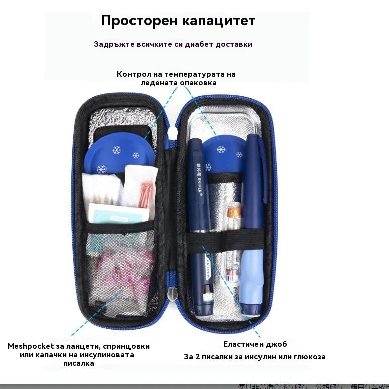 🔥Горещи продажби🔥 Кутия за охлаждане на инсулин за пътуване с дисплей за температура