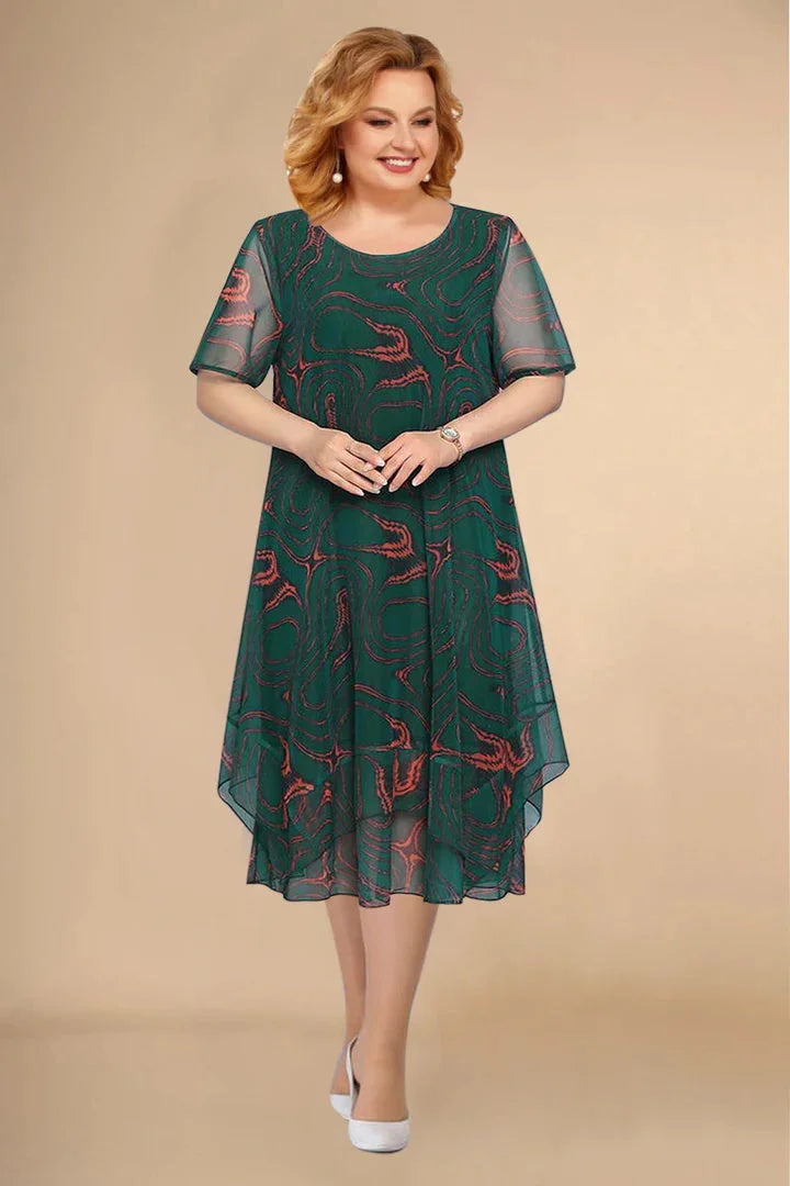 Нова рокля от шифон с щампа