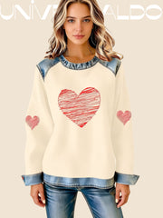 Суитшърт с Валентинков Принт "Сърца"
