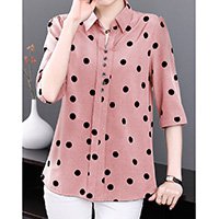 🎀 【【M-5XL】Елегантна модна дамска риза на точки