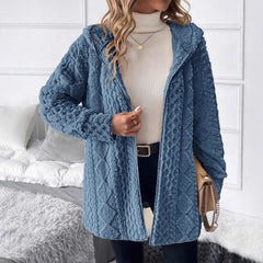 🔥【S-3XL】Дамско топло палто с качулка от плюш