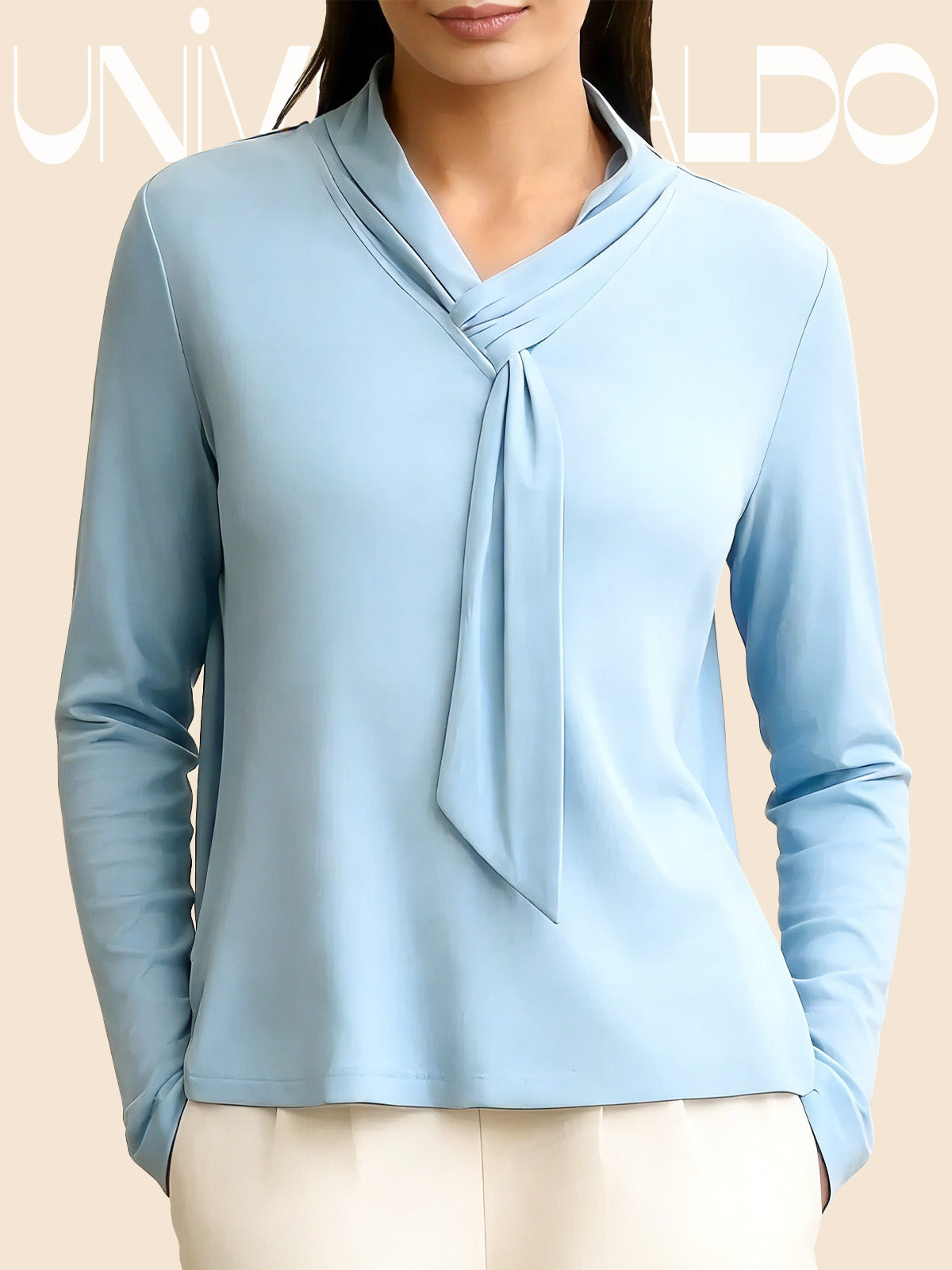 Тениска с Дълъг Ръкав и Стилна Връзка