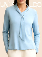 Тениска с Дълъг Ръкав и Стилна Връзка