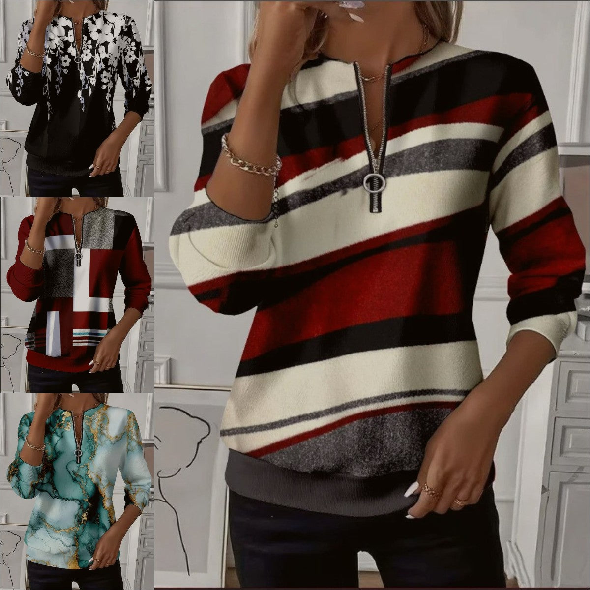 🔥【най-продавани】【S-3XL】2026 Mikina s dlhým rukávom a raglánovou potlačou