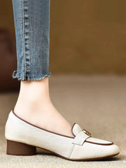 Винтидж Обувки От Мека Кожа С Дебел Ток