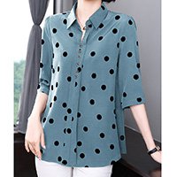 🎀 【【M-5XL】Елегантна модна дамска риза на точки