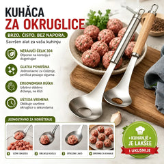 🍖 【2 komada】Kalup za mesne okruglice od nehrđajućeg čelika 304 – Idealno za izradu mesnih i ribljih okruglica, savršeno za kuhanje kod kuće 🥄