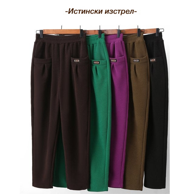 【най-продавани】Нов стил дамски панталон от кадифе