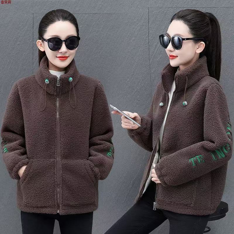 【M-6XL】Дамско яке с подплата от агнешка вълна