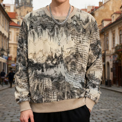 🔥【M-3XL】Нов мъжки суитър с дълги ръкави и кръгло яке