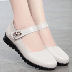 Дамски Обувки с Мека Кожа и Анти-Прихлъзгаща Подметка